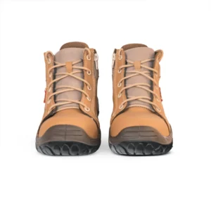 Bota de seguridad industrial Zipper Raider Robusta en cuero color oro para mujer con puntera de composite.